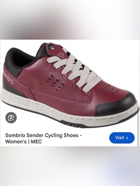 Sombrio Sender Women's Burgundy MTB Flat Shoes with Black Accents